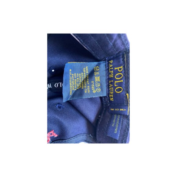 NWT Polo Ralph Lauren Navy Blue Classic Cotton Baseball Cap Logo Embroidered - Picture 4 of 5